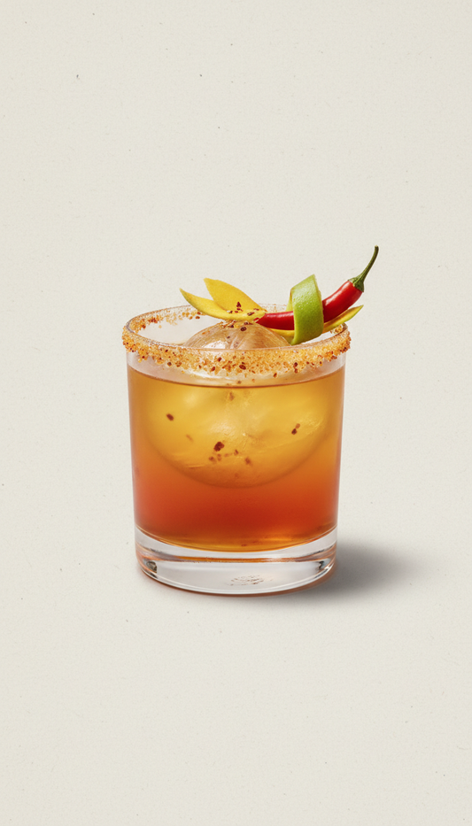Chili Mango Old Fashioned Cocktail