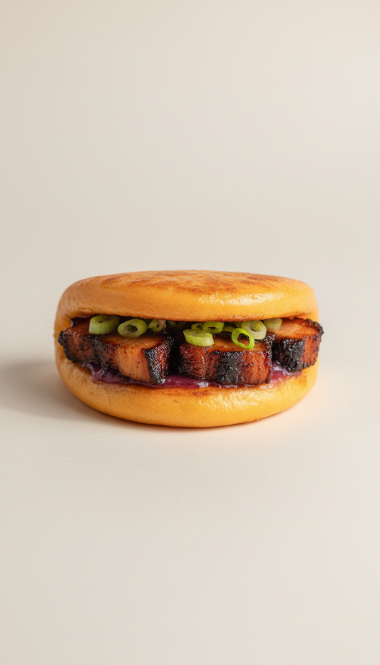 Charred Plum Pork Belly Bao